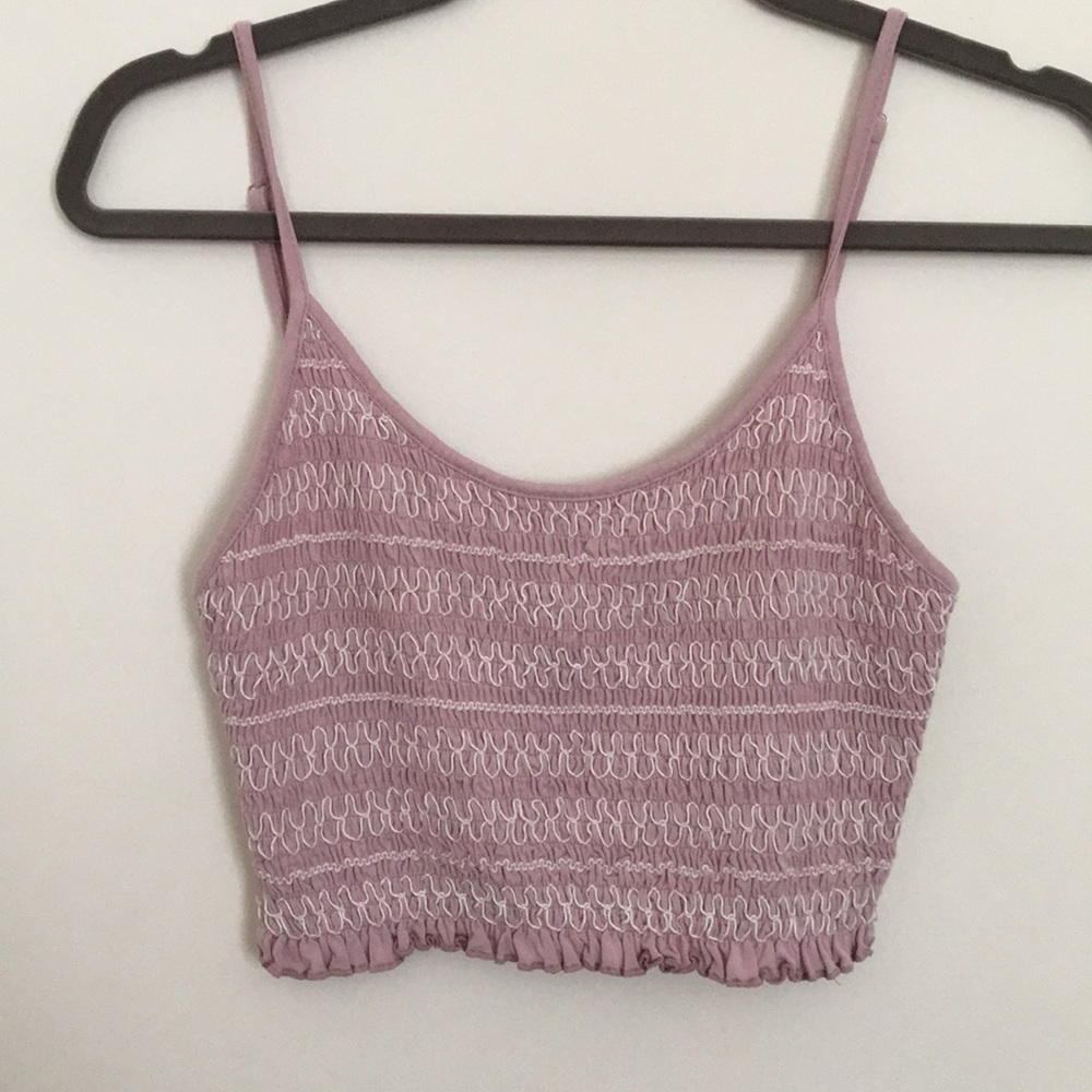 Sugarcloth Lavendar Ruched Crop Top